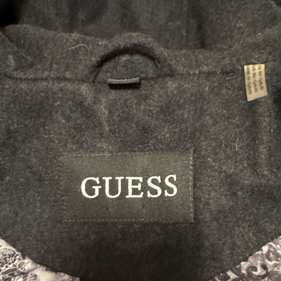 Guess Black Hooded Trench Coat - Picture 2 of 6